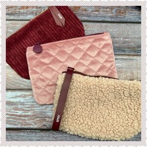 IPSY Set of 3 cosmetic makeup zipper bags NEW!